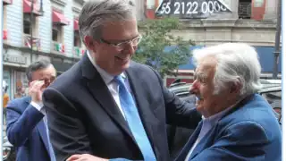 Marcelo Ebrard recibe en CDMX a Pepe Mujica, expresidente de Uruguay