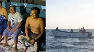 Rescatan a cuatro pescadores varados frente a las costas de Chicxulub Puerto