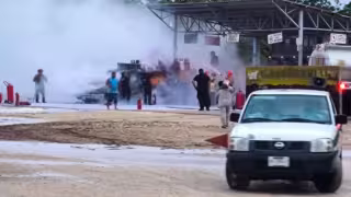 Incendio en planta de gas pone en jaque a Tizimín; evitan posible tragedia mayor