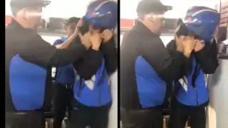 Gerente de famosa pizzería, golpea a un repartidor en Edomex