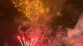 Así lucía la pirotecnia en el Beto Ávila de Cancún