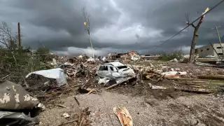 Así lucía Sulphur, Oklahoma este domingo 28 de abril