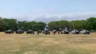 Un helicóptero y diversos vehículos también fueron enviados a Chetumal