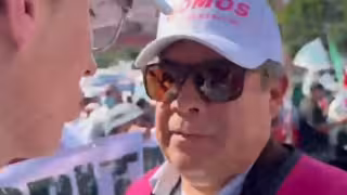 Evidencian infiltración de militantes de Somos MX en marcha de trabajadores del IMSS 