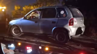 La colisión originó que su carro terminara en estado irreconocible