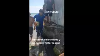 El video fue tomado desde un playa en Tulum