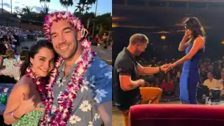 Lewis Howes subió al escenario a Martha Higareda para pedirle matrimonio