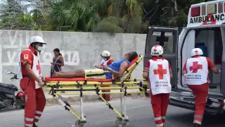 El motociclista estuvo inconsciente varios minutos