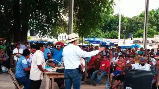 En la reunión ejidal los ejidatarios dijeron que cuando se solicitó las tierras, fue bajo engaños los inversionistas