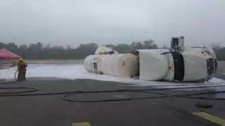 El hecho ocurrió cuando la unidad entraba a una gasolinera