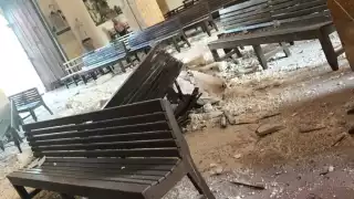 Parte de la iglesia se desplomó cuando esperaban feligreses la misa de 9 am