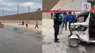 El mototaxista salió volando tras el accidente