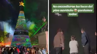 El árbol navideño no encendió en su totalidad