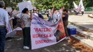 Familias protestan en Mérida por el millonario fraude inmobiliario en Pedregales de Misnebalam