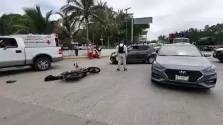 Más tarde la moto fue arrastrada por otro vehículo