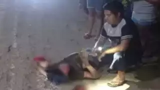 El hombre habría sido arrojado de una camioneta en Yotholín