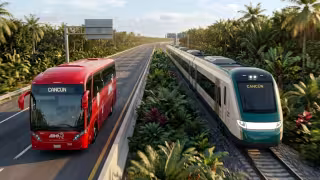 ¿Cómo llegar más rápido de Mérida a Cancún? Tiempo en autobús y Tren Maya
