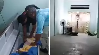 La abuelita con signos vitales fue trasladada de emergencia a un hospital