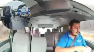 El mexicano estaba estacionado almorzando cuando ocurrió el aparatoso choque