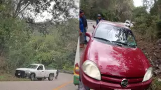 Debido al impacto ambos vehículos terminaron fuera de la carretera