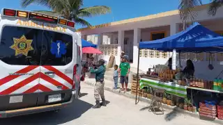 Al lugar llegó una ambulancia de la SSP Yucatán