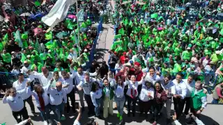 Claudia Sheinbaum inicio sus actividades proselitistas de este miércoles viitando l municipio de Villa de Reyes en San Luis Potoisí