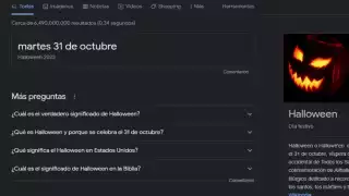 Esto pasa si pones la palabra Halloween en Google