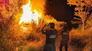 Los habitantes comentaron que el dueño de la casa arriba de vez en cuando solo a limpiar el terreno