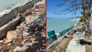 Malecón de Seybaplaya presenta grietas y deterioro en más de 100 metros