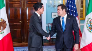 Marco Rubio recibe a Roberto Velasco en Washington en medio de negociaciones por aranceles y T-MEC