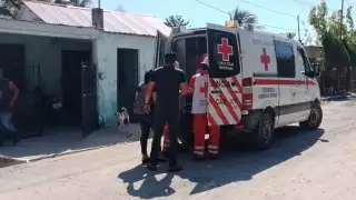 El joven fue trasladado por la Cruz Roja