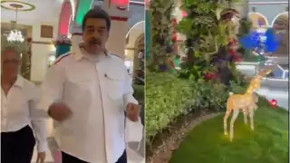 Nicolás Maduro, presidente de Venezuela, anunció la llegada de la Navidad adelantada en su país y mostró que el Palacio de Miraflores se encuentra adornado con decoraciones decembrinas
