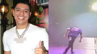 Eduin Caz sufre accidente en concierto de Grupo Firme