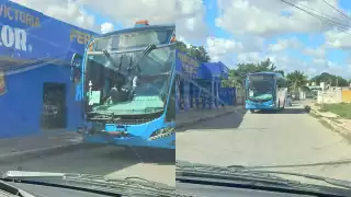 Vecinos señalaron que el camión de Va y Ven circuló en Kanasín