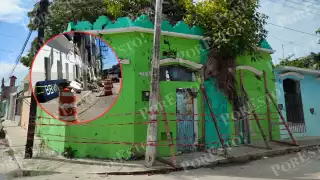 “Accidente con suerte” en banco evidencia deterioro estructural en el Centro de Ciudad del Carmen
