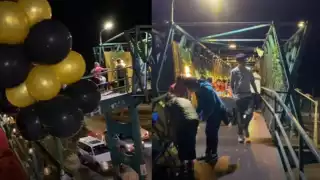 Así se vivió la fiesta en el puente peatonal de Guadalajara