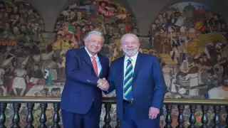 El presidente Andrés Manuel López Obrador (AMLO) recibió a el exmandatario de Brasil, Lula da Silva, en Palacio Nacional, en un encuentro amistoso