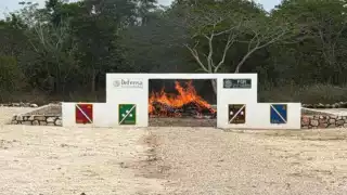 Incineran más de 31 kilos de droga y productos ilícitos asegurados en operativos en Yucatán