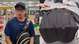 El joven se había guardado playeras de diferentes marcas en su ropa