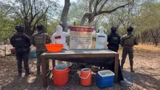 Aseguran 100 kilos de metanfetamina en Sinaloa; Marina desmantela laboratorio clandestino