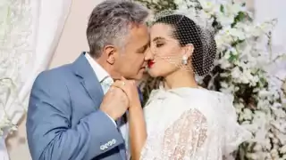 La pareja se casó en la Basílica de Guadalupe en la CDMX. Foto: Especial