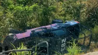 Los oficiales dejaron abandonada la patrulla de la policía de Campeche