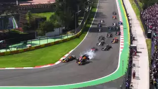 A Checo Pérez le duró poco el Gran Premio de México