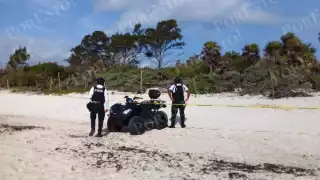 La zona fue acordonada en espera de la Fiscalía General del Estado