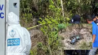 Los restos humanos fueron trasladados a las instalaciónes del Semefo