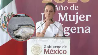 Carretera federal a Palizada será reparada en 2026, confirma Claudia Sheinbaum durante gira en Campeche