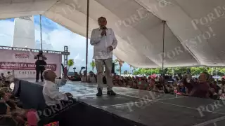 Con un discurso sobre los avances de la transformación en Quintana Roo, el precandidato habló de todos los beneficios de la 4T en el estado