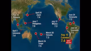 Terremoto de Colombia fue el décimo sismo de magnitud 7 o mayor en el mundo durante 2026