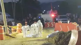 Los obreros quedaron sepultados debajo de toneladas de tierra en obras del Tren Maya en Palenque, Chiapas