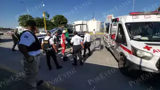 El motociclista fue trasladado de emergencia a un hospital